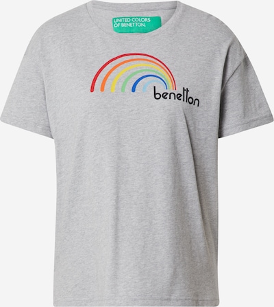 UNITED COLORS OF BENETTON Тениска в сив меланж / пъстро / тъмнооранжево / червено / черно, Преглед на продукта