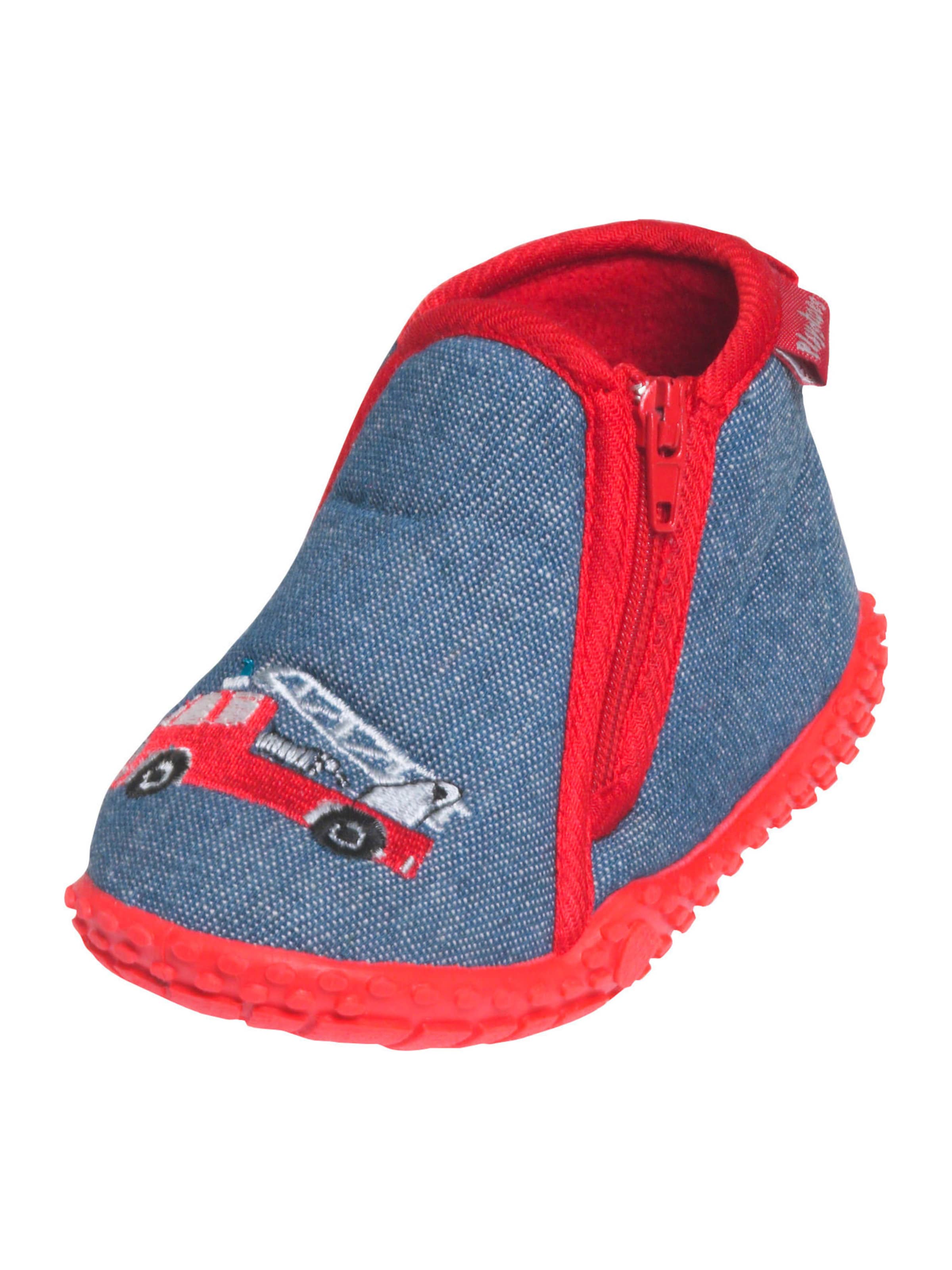 PLAYSHOES Slippers 'Feuerwehr' in Blue: front