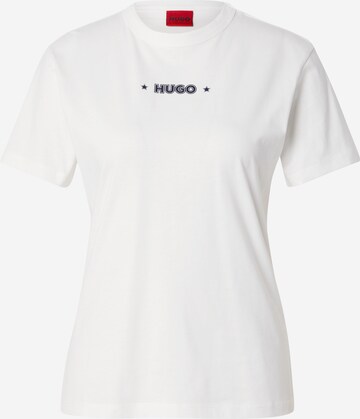 HUGO T-Shirt 'Damacia 1' in Weiß: predná strana