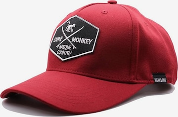 Cappello da baseball sportivo di Surf Monkey in rosso: frontale