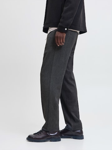 JACK & JONES Regular Trousers with creases 'JPSTKANE EDWIN' in Grey