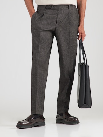 TOMMY HILFIGER Slimfit Spodnie w kant w kolorze czarny: przód