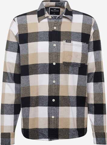 HOLLISTER Button Up Shirt in Brown: front