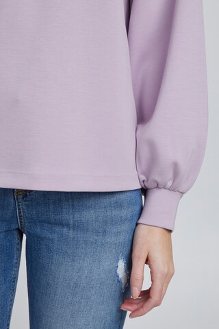 b.young Sweater 'BYPUSTI HALFZIP' in Lila