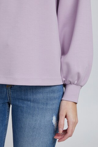 b.young Sweatshirt 'BYPUSTI HALFZIP' in Lila