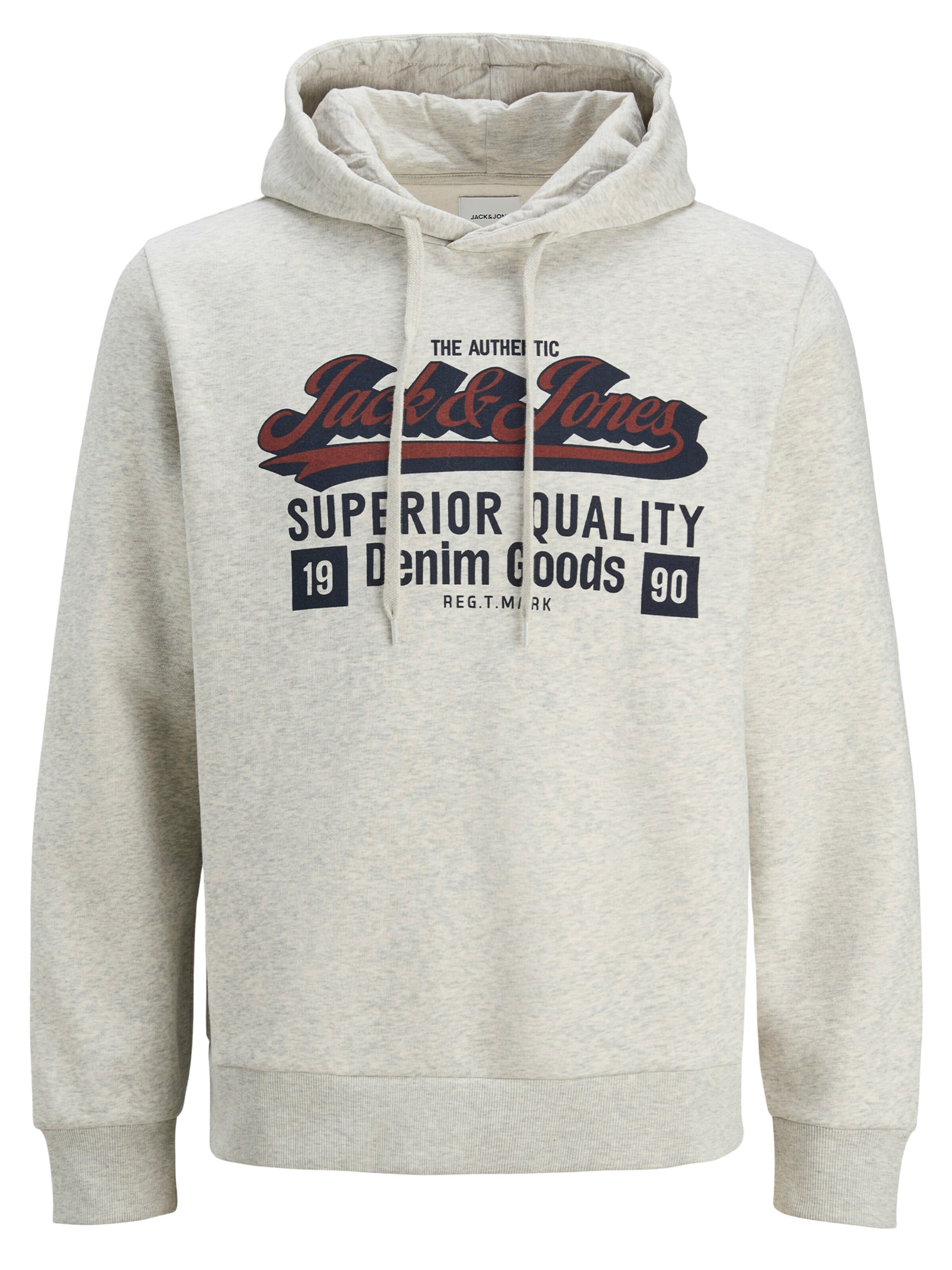 JACK & JONES Свитшот 'Logo' в Серый: спереди