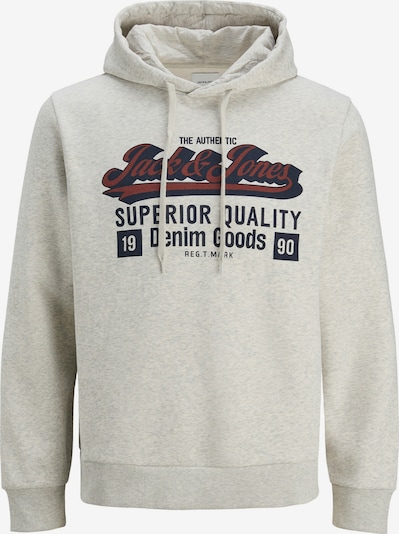 JACK & JONES Sweat-shirt 'Logo' en S en gris clair / bourgogne, Vue avec produit