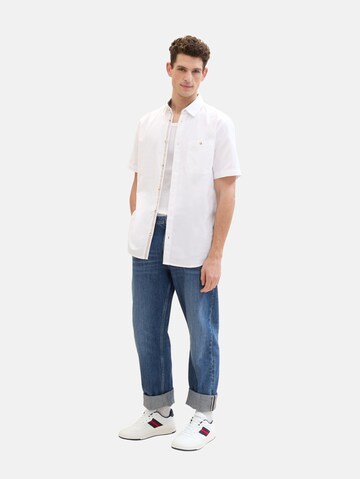 TOM TAILOR Regular fit Button Up Shirt in White