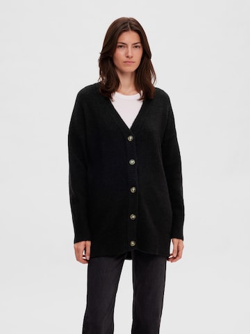 SELECTED FEMME Knit Cardigan 'Maline' in Black: front