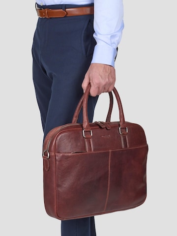 Borsa per laptop 'Laptop Bag Morris Brown' di Howard London in marrone: frontale