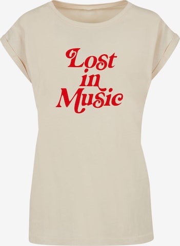 T-shirt 'Lost In Music' Mister Tee en beige : devant