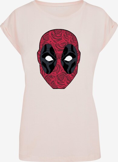 Maglietta 'Deadpool - Head Of Roses' ABSOLUTE CULT di colore cipria / mirtillo / nero / bianco, Visualizzazione prodotti
