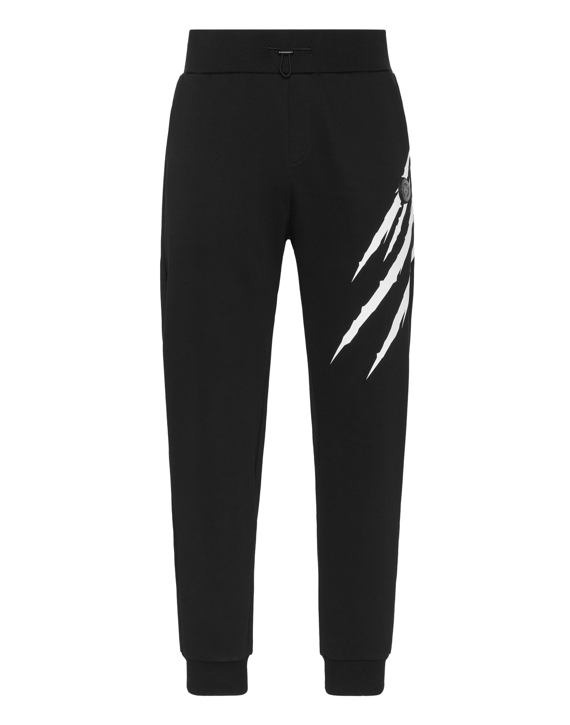 Plein Sport Trousers 'Scratch' in Black / White, Item view