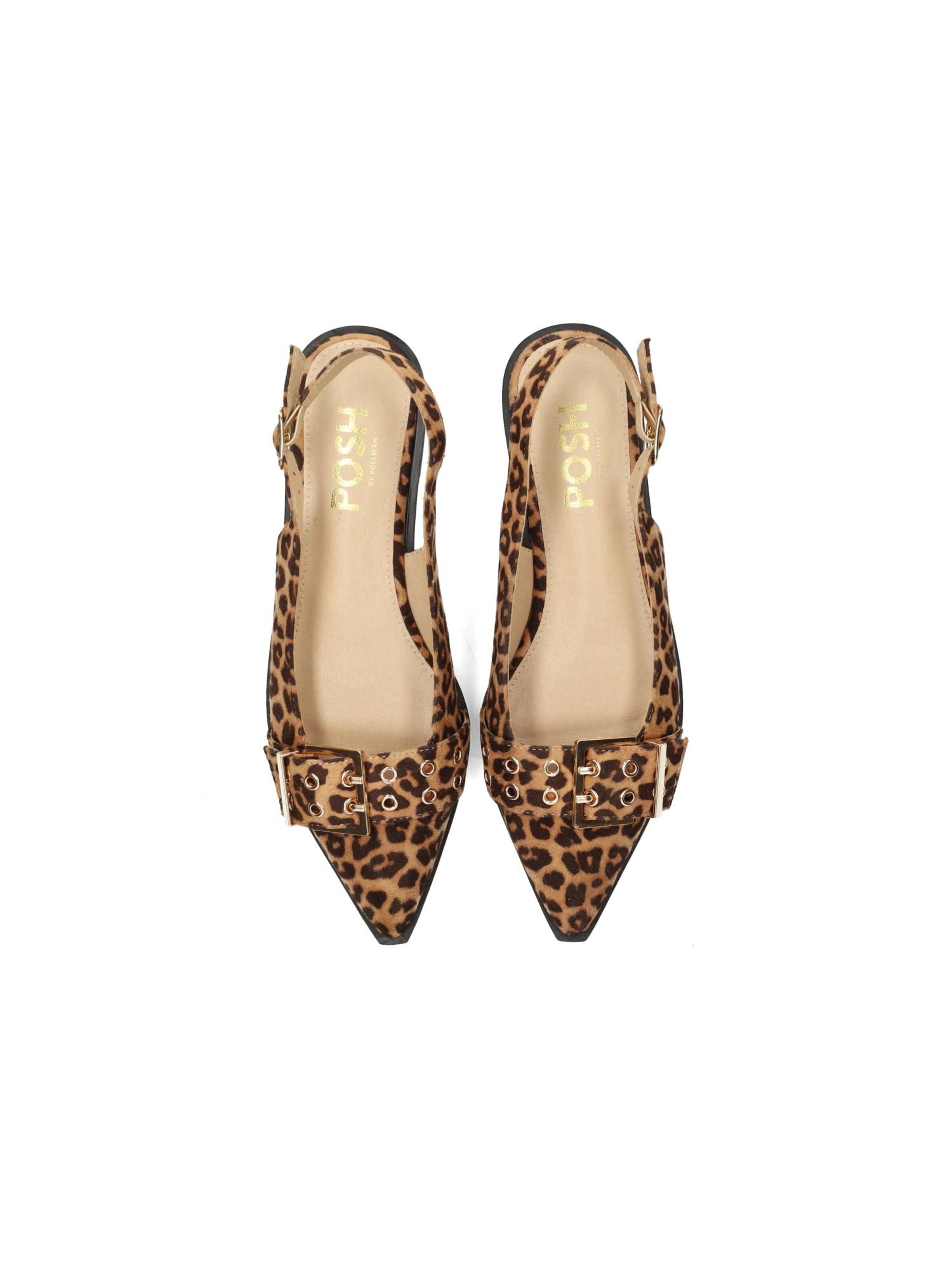 POSH by Poelman Strap ballerina 'CECILE' in Brown