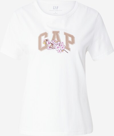 GAP T-shirt en beige / prune / blanc, Vue avec produit