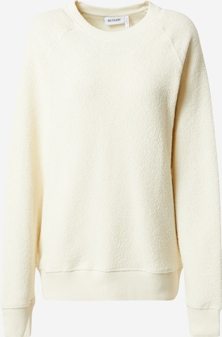 WEEKDAY Sweatshirt in Weiß: predná strana