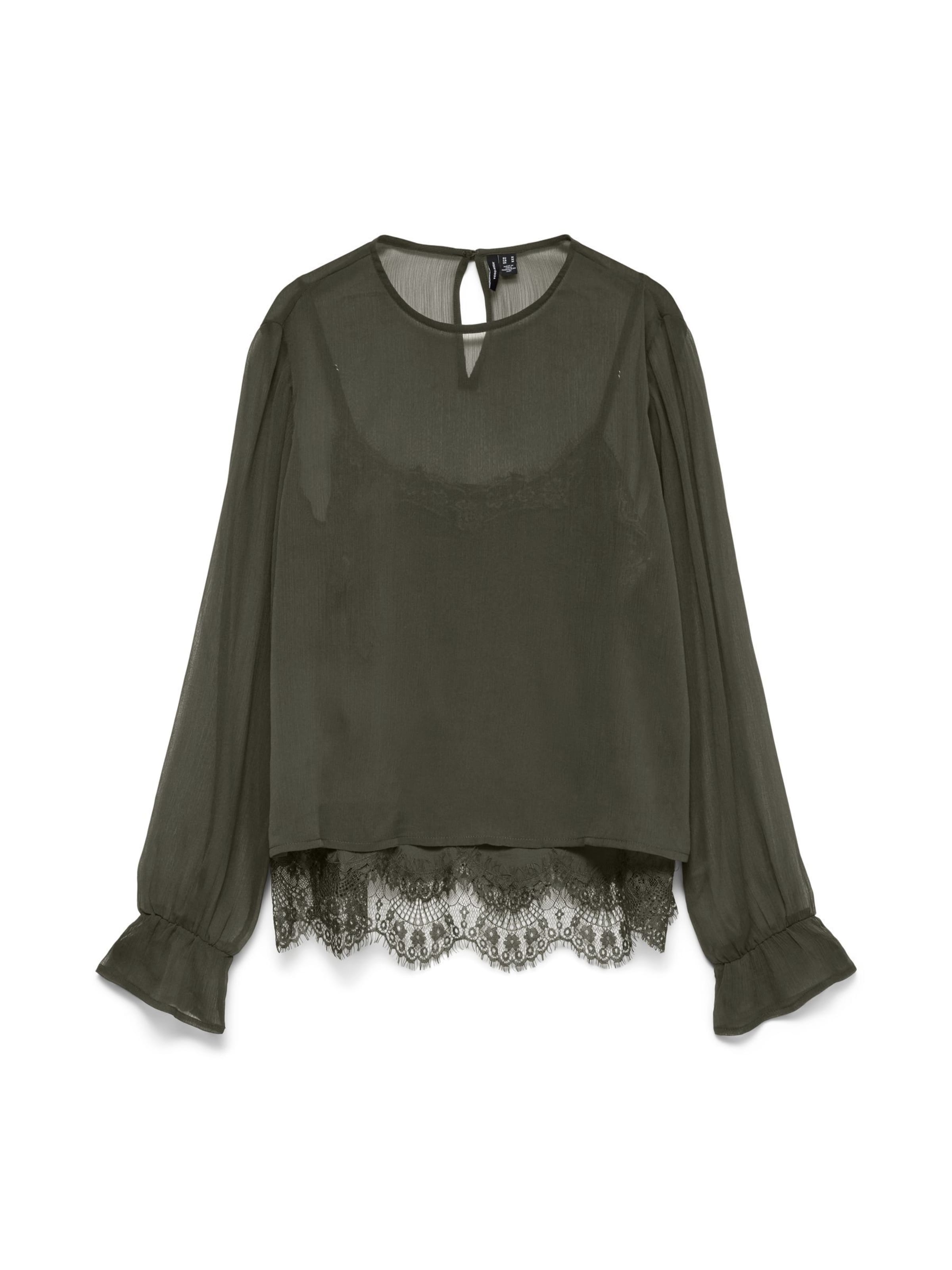 VERO MODA - Blusa 'VMLalie' en verde: frente