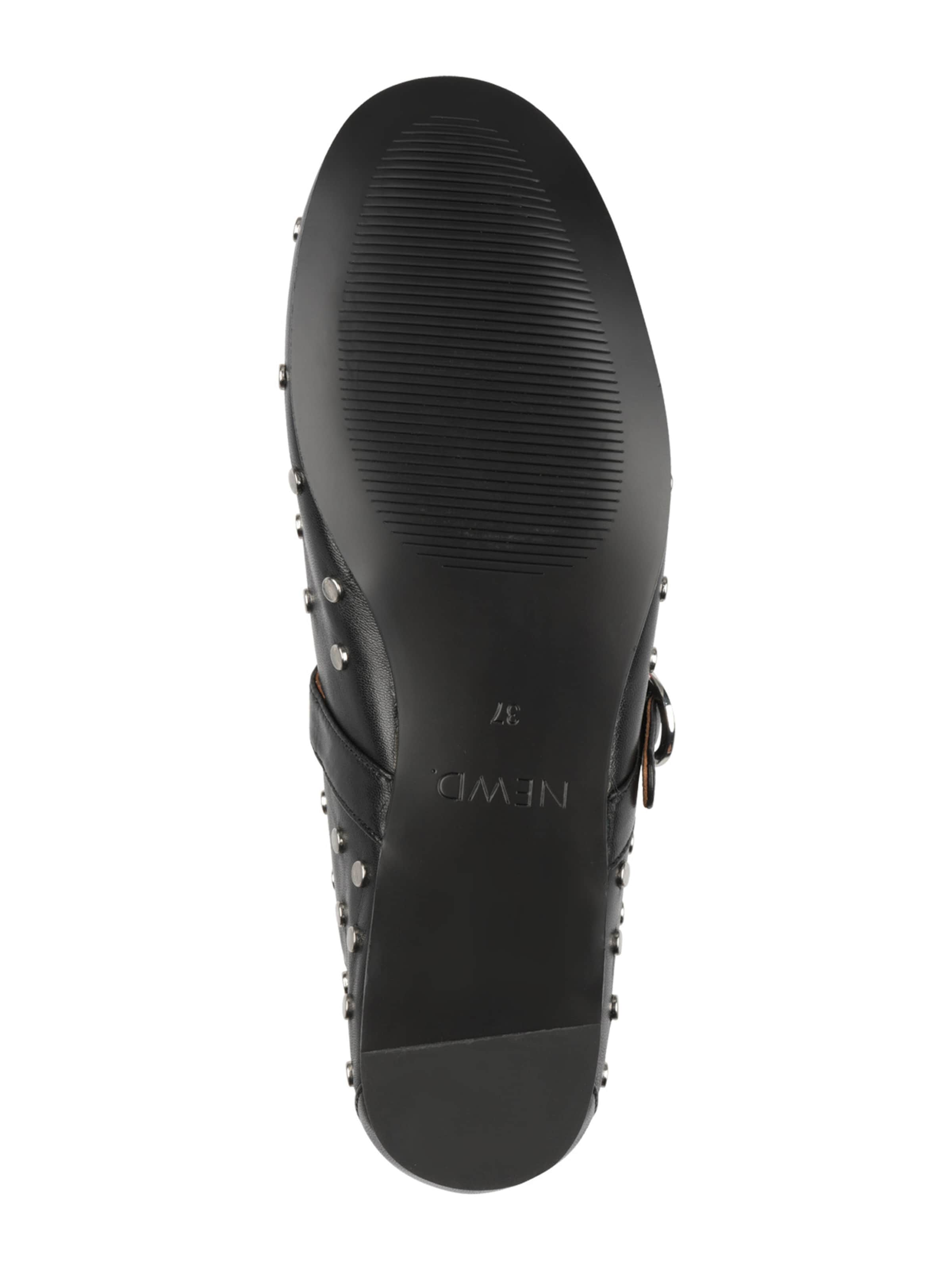 NEWD Ballerinasko med rem i sort