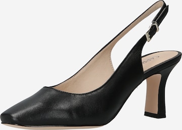 CAPRICE Slingpumps in Zwart: voorkant