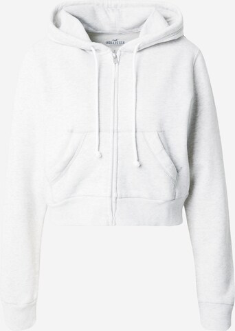 HOLLISTER Sweat jacket 'MINBRANDED' in Grey: front