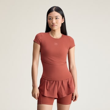 T-shirt fonctionnel ADIDAS BY STELLA MCCARTNEY en marron : devant