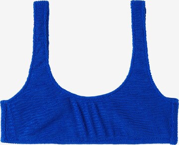 CALZEDONIA Bikini Top 'CRINCKLE WAVES' in Blue: front