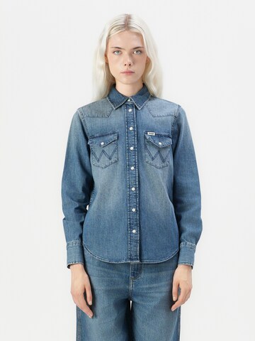 WRANGLER Блузка 'HERITAGE' в Синий: спереди