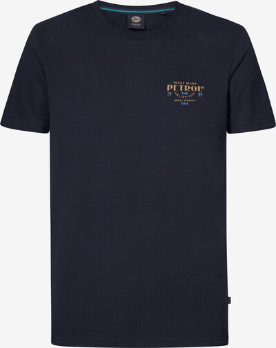 Marškinėliai iš Petrol Industries, spalva – tamsiai mėlyna / šviesiai mėlyna / tamsiai ruda / balta, Prekių apžvalga