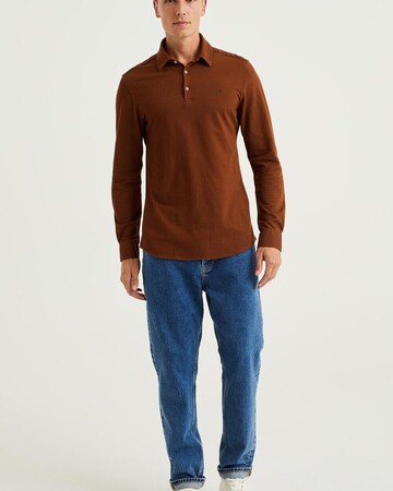 WE Fashion Slim Fit Shirt in Braun