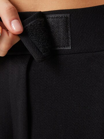 Happiness İstanbul Wide leg Trousers with creases in Black