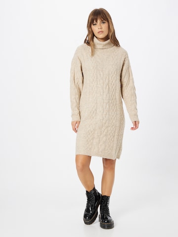 Cream Knitted dress 'Cabin' in Beige: front