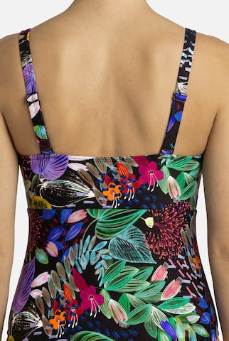 Ulla Popken Bustier Badeanzugkleid in Schwarz