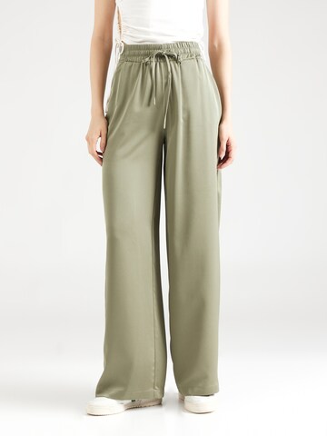 VILA Wide Leg Hose 'ELLETTE' in Grün: Vorderseite