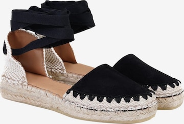 Desa Sandale 'Espadrilles' in Schwarz: Vorderseite