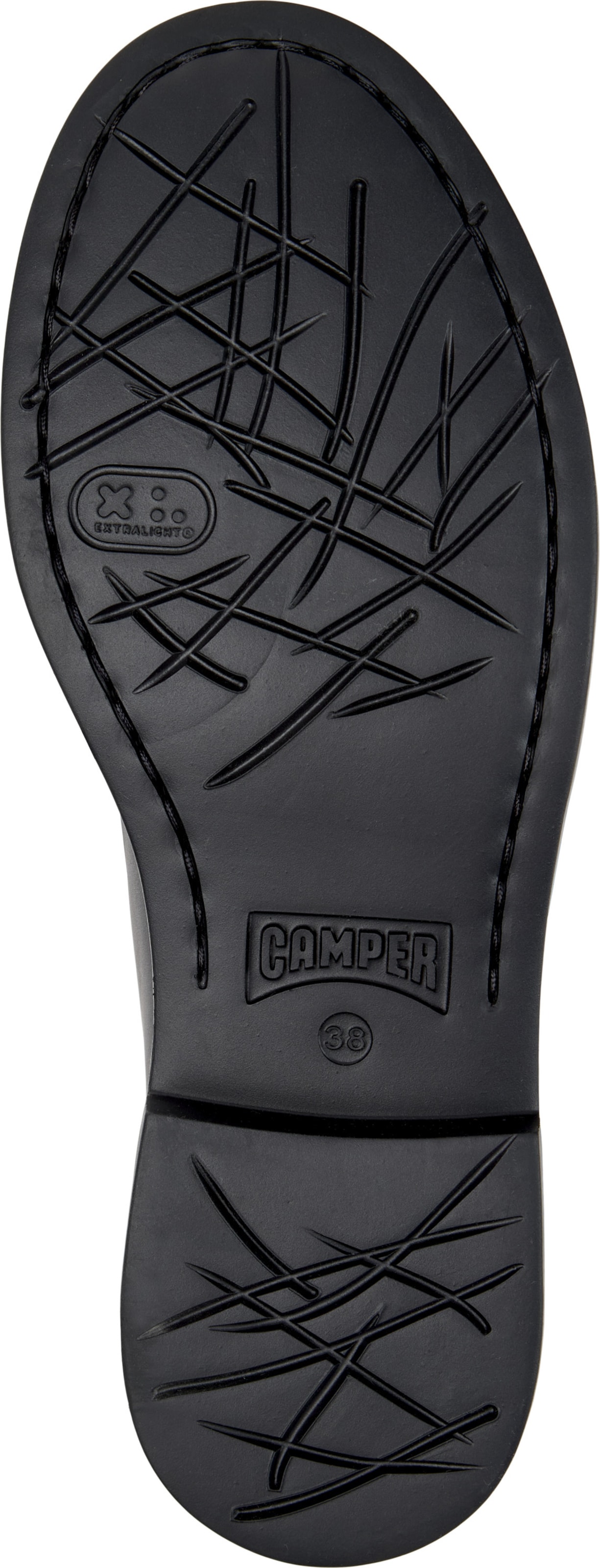 CAMPER Ballerina met riempjes ' Dean ' in Zwart