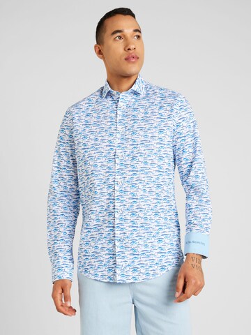 A Fish named Fred Regular fit Button Up Shirt in Blue: front