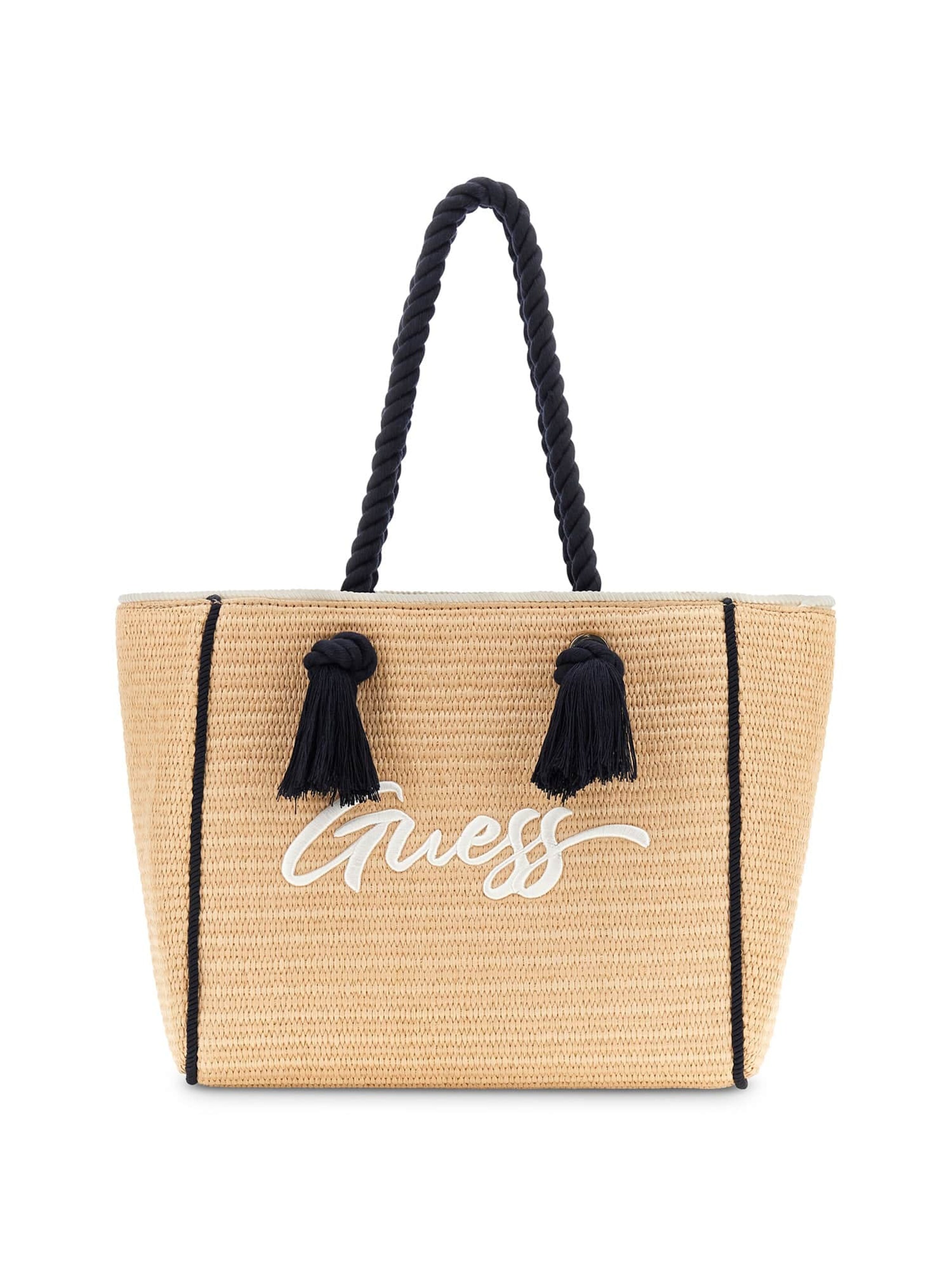 GUESS Bag 'Raffia' in Beige: front