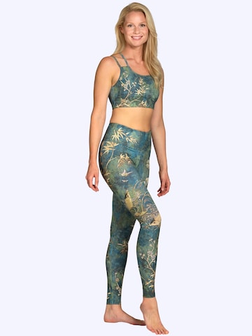 Magadi Skinny Sporthose 'Camo' in Grün