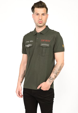 TOP GUN Shirt '20213003 ' in Green: front