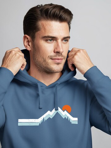 Neverless Sweatshirt 'Mountain Sun' in Blue