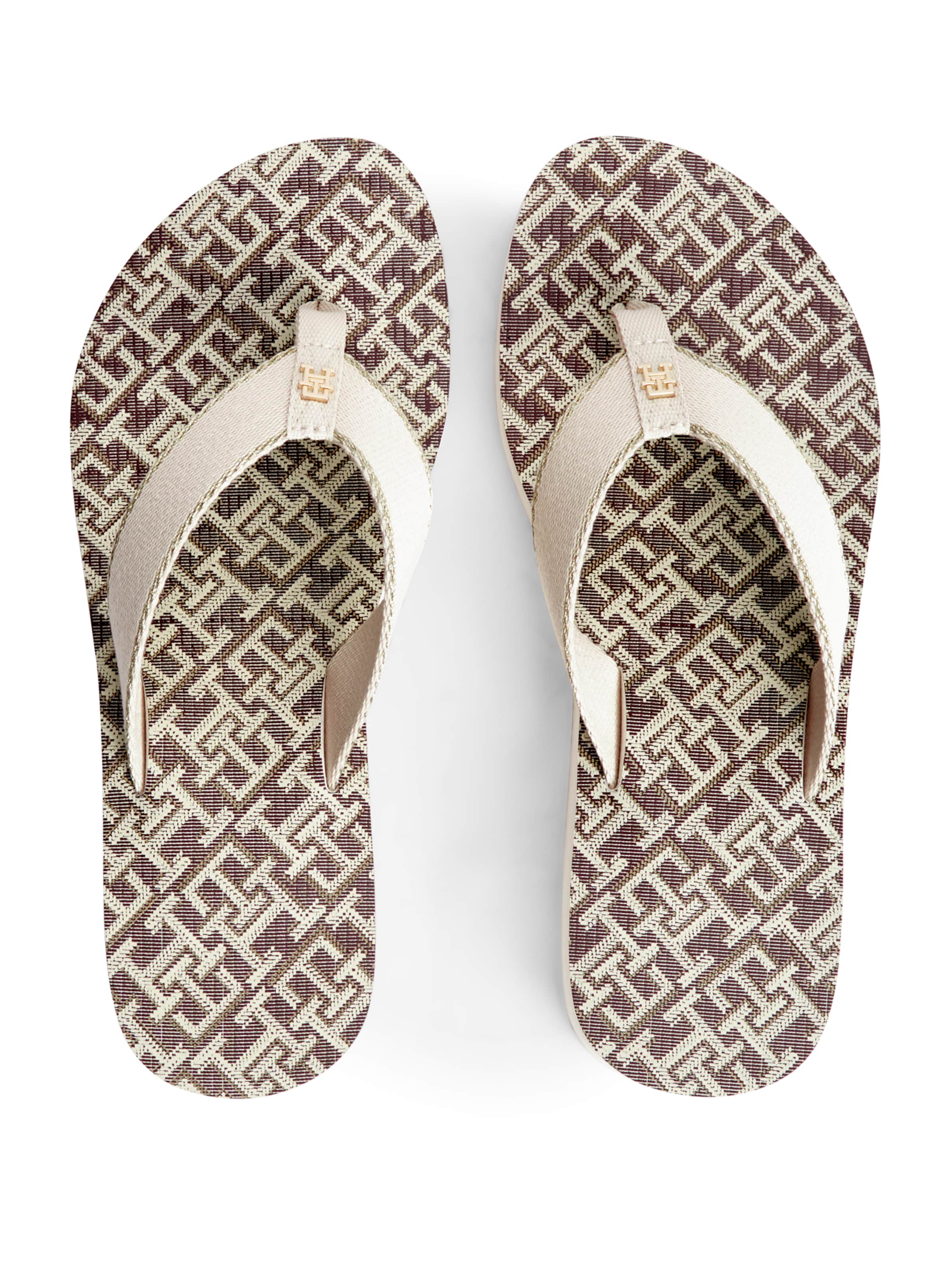 TOMMY HILFIGER Ujjelválasztó-pántos szandál - bézs