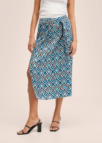 MANGO Rok 'Cubana' in Blauw: voorkant