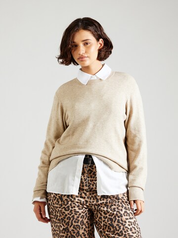 Pull-over 'VIRIL' EVOKED en beige : devant