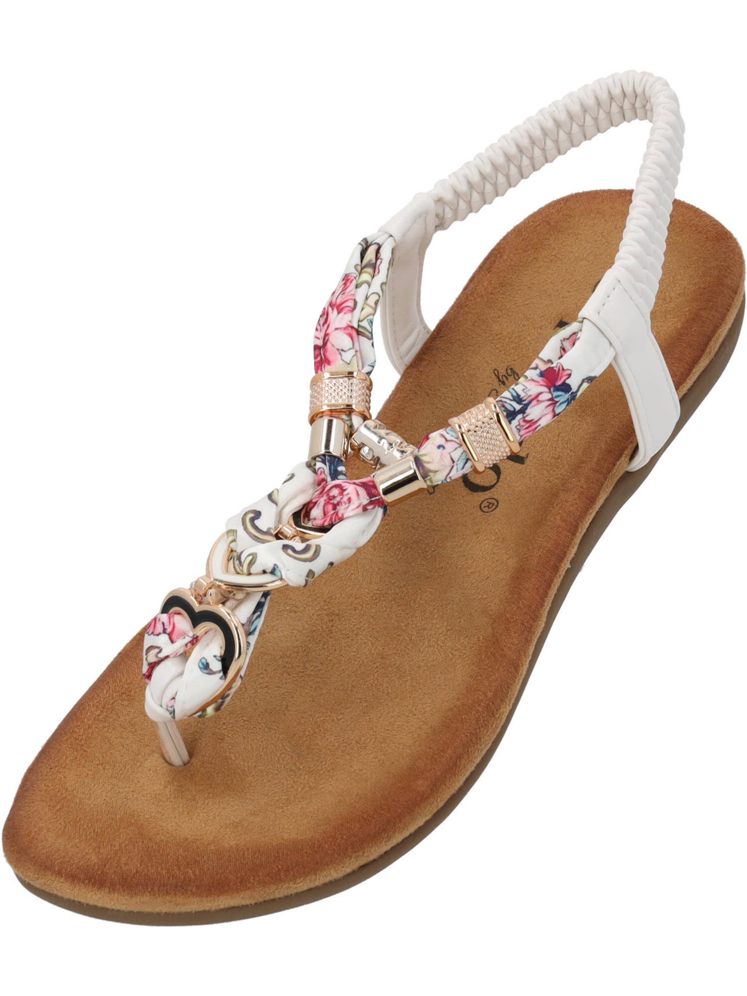 Flip-flops 'Jurte' de la Palado by Sila Sahin pe alb: față