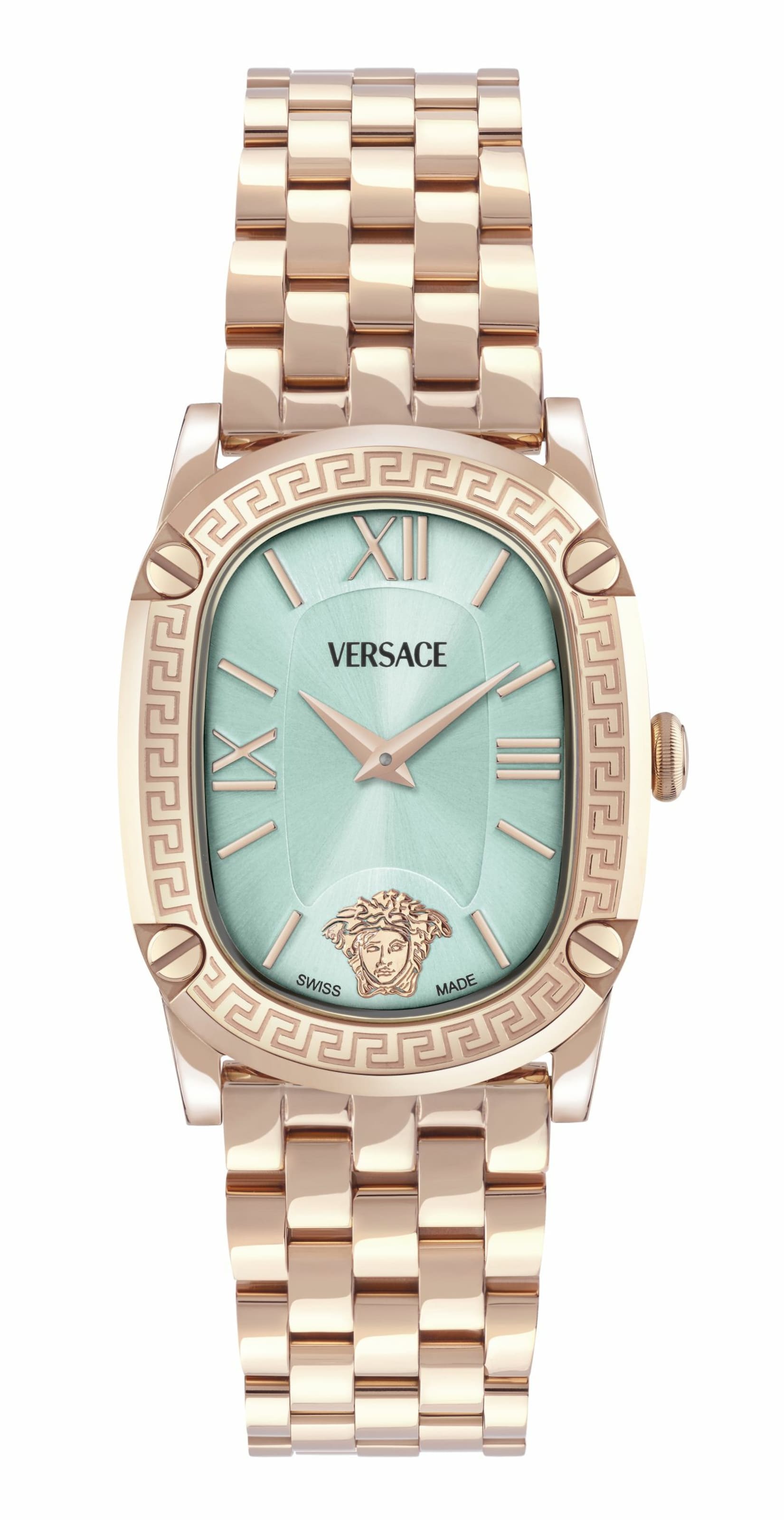 VERSACE Analog Watch 'Greca Couture VE1B01625' in Turquoise / Rose gold, Item view