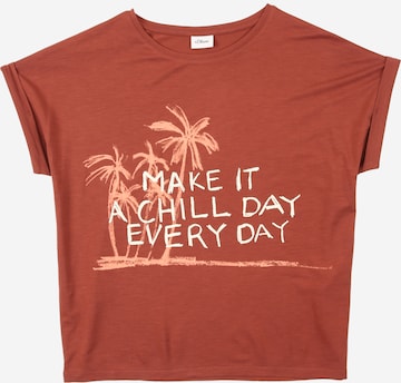 s.Oliver T-shirt i röd: framsida