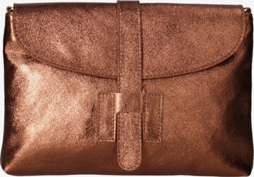 Pochette 'Pochette Donna Vera Pelle Laminato - Tracolla Regolabile' di Viola Castellani in marrone: frontale