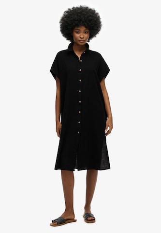 Robe-chemise Superdry en noir : devant