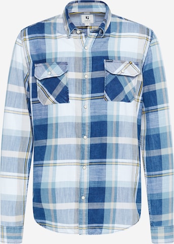 GARCIA Regular fit Button Up Shirt in Blue: front