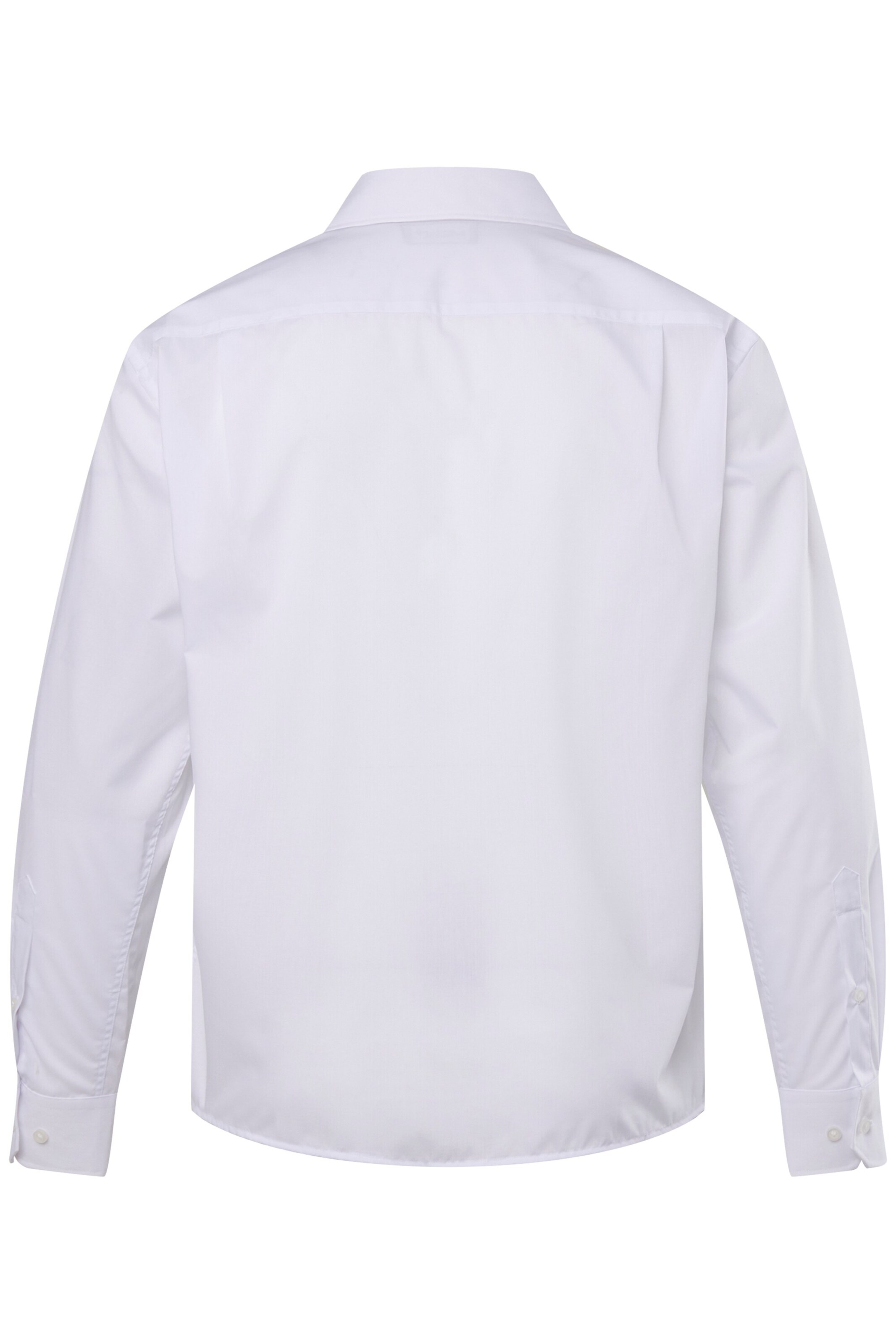 Men Plus Comfort fit Button Up Shirt in White